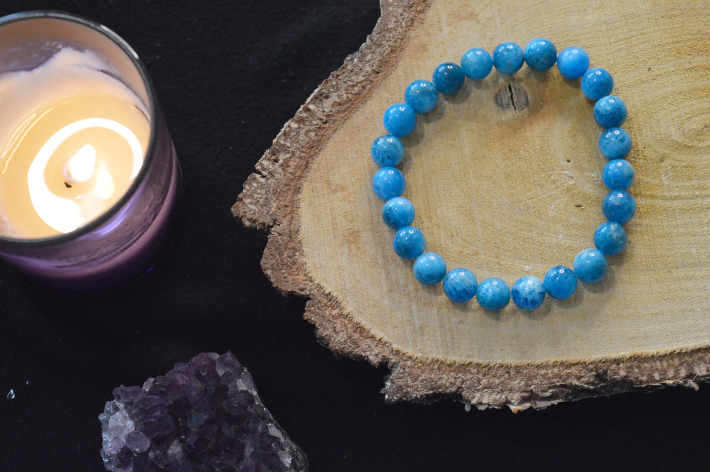 Bracelet - perte de poids - Apatite Bleue