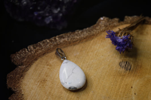 Pendentif - Sérénité - Howlite Blanche